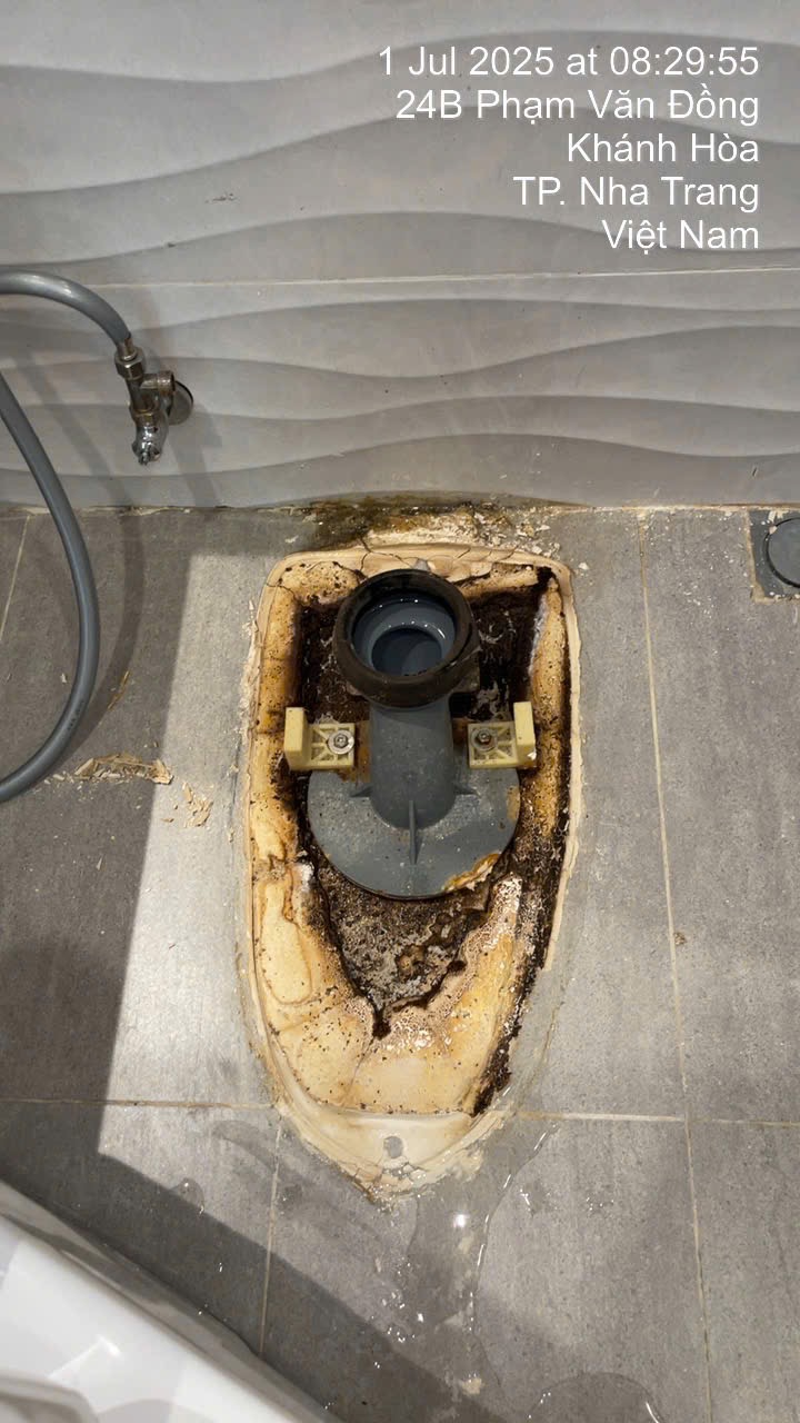 Sửa bồn cầu bị hôi (bồn cầu đang dùng, bẩn)