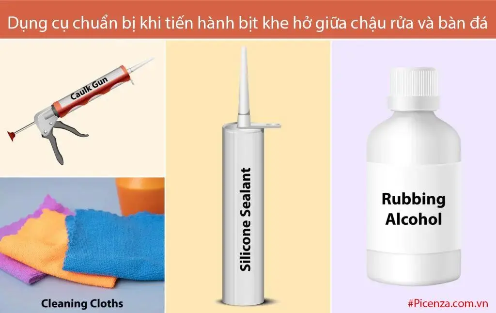 Đi lại đường ron silicon bồn rửa chén, bát chống nước