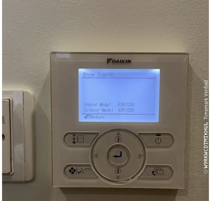 Sửa lỗi tắc đường thoát nước ngưng A3