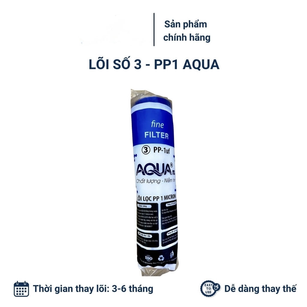 Thay lõi máy lọc nước: lõi lọc thô 1, 2, 3