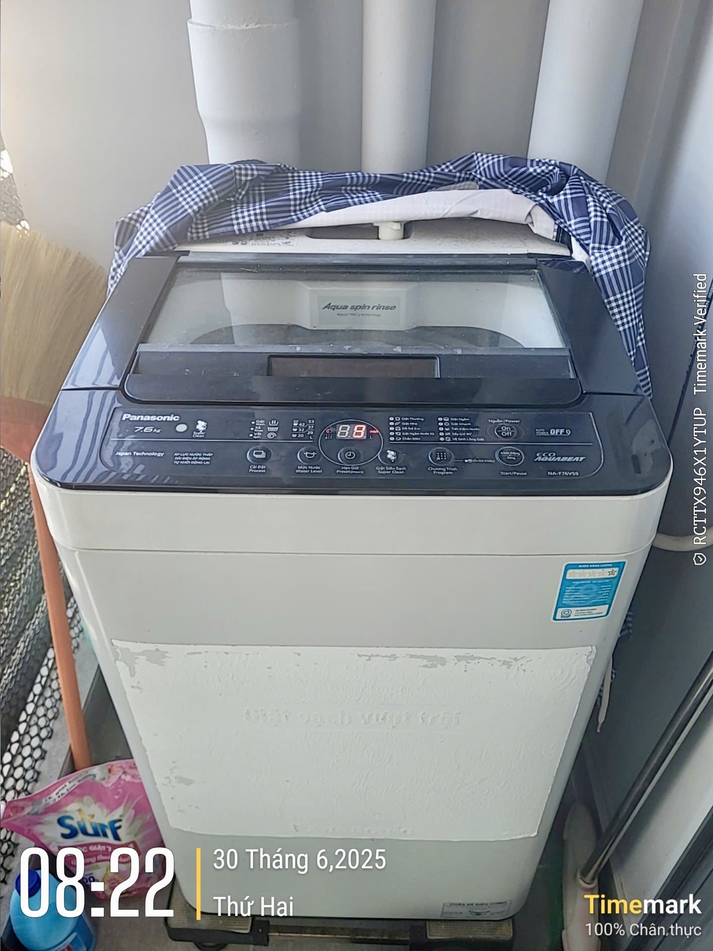 Vệ sinh máy giặt lồng đứng-dưới 8 Kg