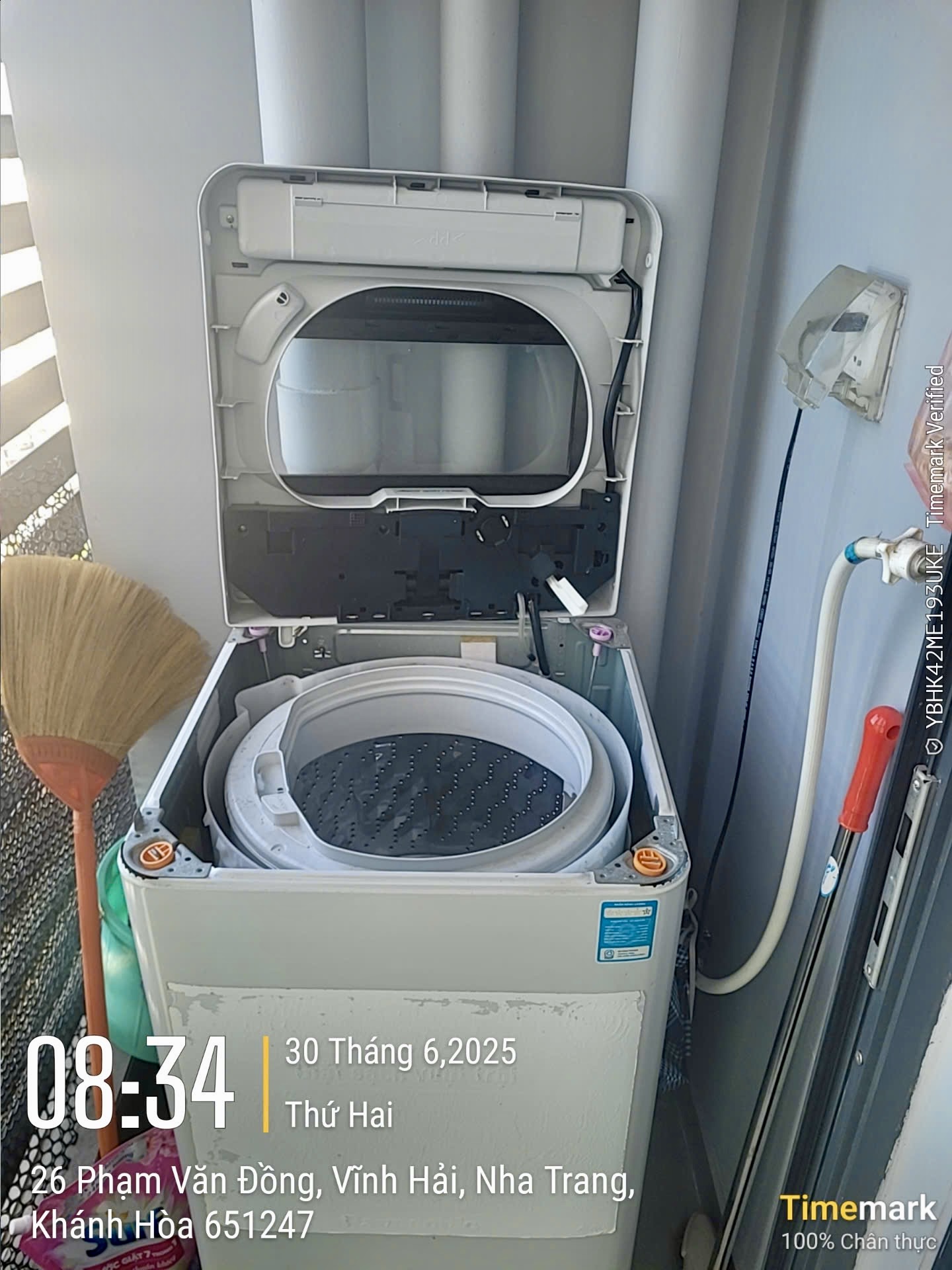 Vệ sinh máy giặt lồng đứng-dưới 8 Kg