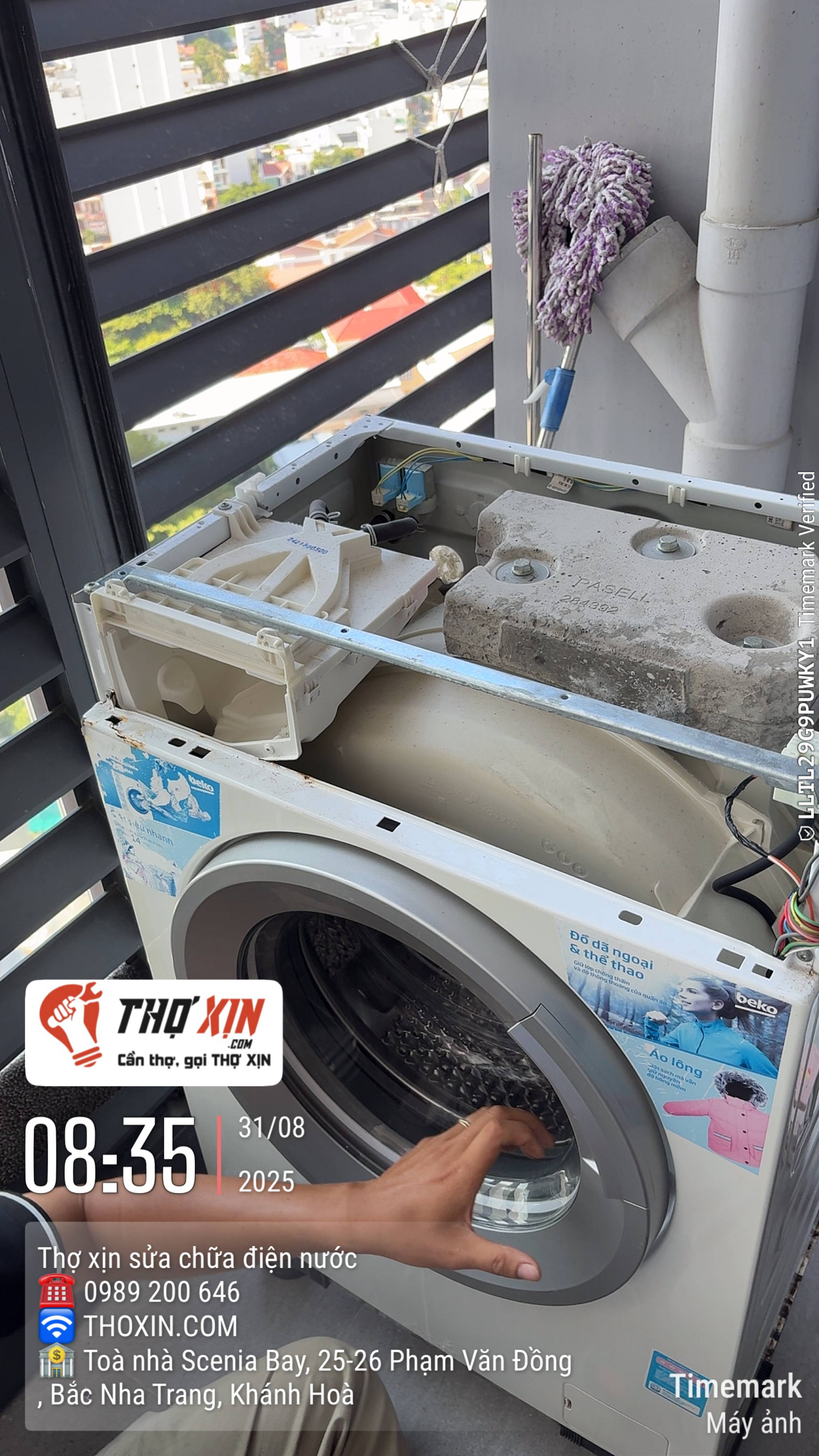 Vệ sinh máy giặt lồng ngang-dưới 8 Kg