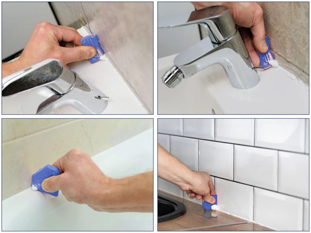 Đi lại đường ron silicon bồn rửa chén, bát chống nước