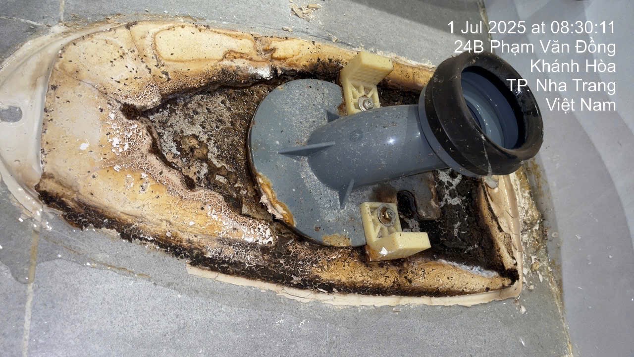 Sửa bồn cầu bị hôi (bồn cầu đang dùng, bẩn)